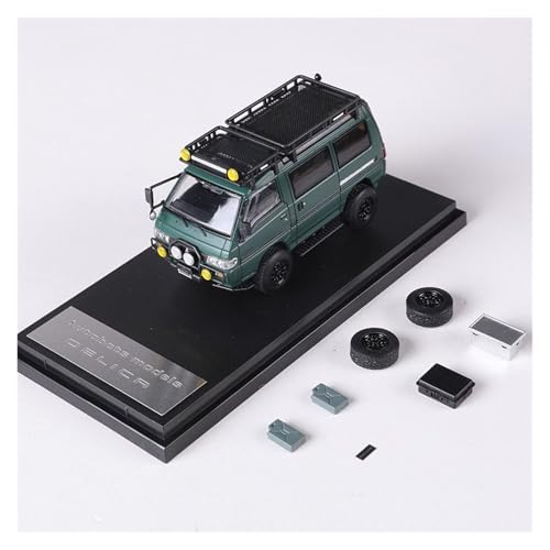 Modellauto Im Maßstab 1:64 Für DELICA Modifizierte Version Legierung Automodellsammlung Ornamente Für Hobbyspielzeug Für Erwachsene (blau) Für Die Sammlung(Green) von YLQERZ