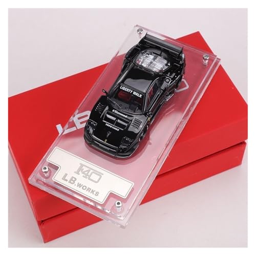 Modellauto Im Maßstab 1:64 Für Ferrari F40 Supercar LBWK Modifizierte Version Mit Offener Abdeckung Legierung Automodell Gelb Für Die Sammlung(Black) von YLQERZ
