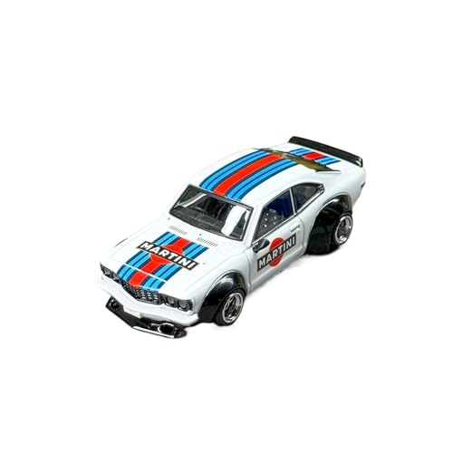 Modellauto Im Maßstab 1:64 Für Mazda Savanna RX3 Martini Lackiert Legierung Auto Modell Weiß Straße Ornamente Fahrzeug Für Die Sammlung von YLQERZ
