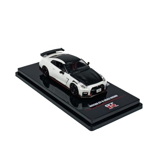 Modellauto Im Maßstab 1:64 Für Nissan GTR R35 NISMO Weiß Auto Schwarz Abdeckung Legierung Auto Modell Metall Kleine Maßstab Sammlung Für Die Sammlung von YLQERZ