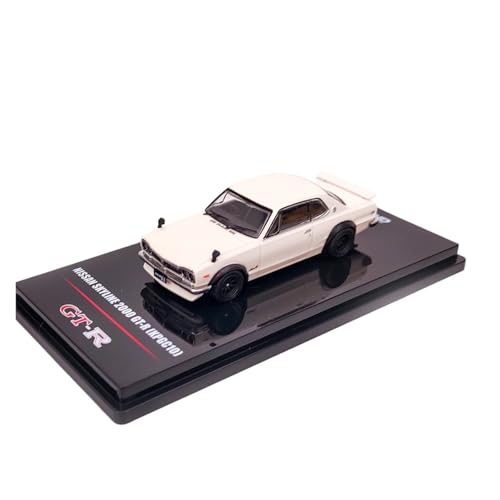 Modellauto Im Maßstab 1:64 Für Nissan Skyline 2000 GTR KPGC10 Legierung Auto Modell Sammler Hobby Statische Display Weiß Für Die Sammlung von YLQERZ