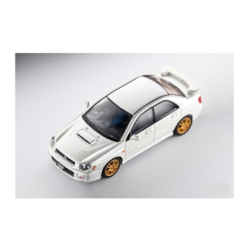 Modellauto Im Maßstab 1:64 Für Subaru Impreza Impreza WRX STi Generation 7 Reiselegierung Automodell Schwarz Weiß Souvenir Display Für Die Sammlung(White) von YLQERZ