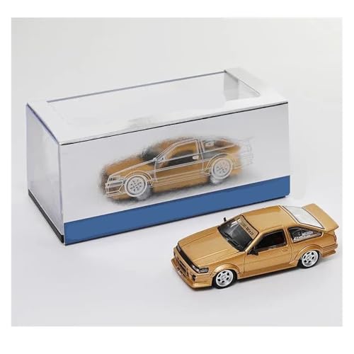 Modellauto Im Maßstab 1:64 Für Toyota Corolla Levin E86 JDM Legierung Gießt Druck Spielzeug Fahrzeuge Miniatur Maßstab Modell Auto Für Die Sammlung(Gold) von YLQERZ