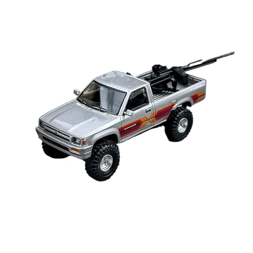 Modellauto Im Maßstab 1:64 Für Toyota Hilux 1995 Einreihiges 4WD-Legierungsautomodell Geeignet Für Hobbyspielzeug Für Erwachsene Für Die Sammlung(Gray) von YLQERZ