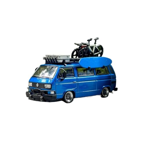 Modellauto Im Maßstab 1:64 Für Volkswagen T3 Niedrigen Liegenden VOLKSWGAGEN Legierung Auto Modell Desktop Dekoration Grün Weiß Blau Für Die Sammlung(Blue) von YLQERZ
