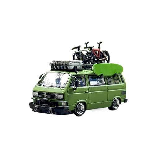 Modellauto Im Maßstab 1:64 Für Volkswagen T3 Niedrigen Liegenden VOLKSWGAGEN Legierung Auto Modell Desktop Dekoration Grün Weiß Blau Für Die Sammlung(Green) von YLQERZ