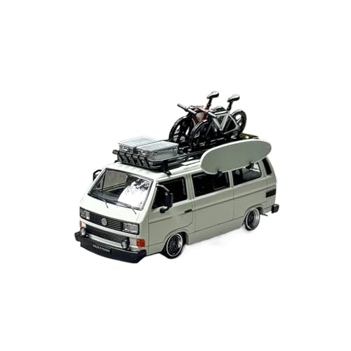 Modellauto Im Maßstab 1:64 Für Volkswagen T3 Niedrigen Liegenden VOLKSWGAGEN Legierung Auto Modell Desktop Dekoration Grün Weiß Blau Für Die Sammlung(White) von YLQERZ