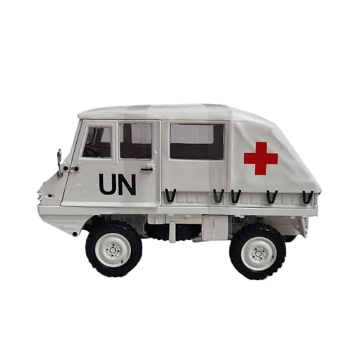 Modellauto Im Maßstab Druckguss-Skala 1/18 Für Steyr-Puch Un Alloy Retro Ambulance Modell Szene Ornament Hobby Collection Display Spielzeug Für Die Sammlung von YLQERZ