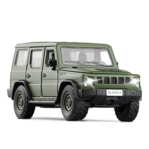 Modellauto Im Maßstab Für BAIC Motor Warriors BJ80 1 32 Legierung Supercar Modell Sound Und Licht Ziehen Spielzeug Geschenksammlung Zurück Für Die Sammlung(A) von YLQERZ