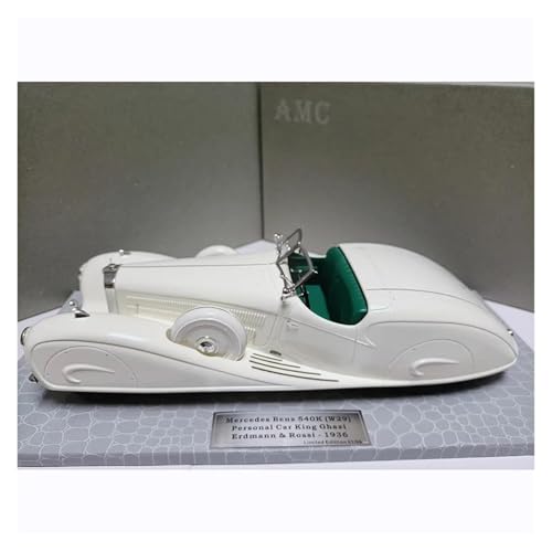 Modellauto Im Maßstab Für Benz 540k W29 Stromlinien Roadster 1936 1 18 Harz Klassische Cabrio Sport Auto Modell Ornament Für Die Sammlung(White) von YLQERZ
