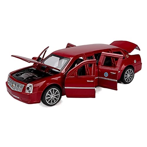 Modellauto Im Maßstab Für Cadillac 1 32 Alloy Presidential Limousine Modell Sound Und Licht Ziehen Kinderspielzeug Geschenksammlung Zurück Für Die Sammlung(Rot) von YLQERZ