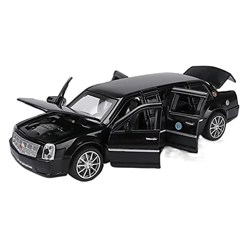 Modellauto Im Maßstab Für Cadillac 1 32 Alloy Presidential Limousine Modell Sound Und Licht Ziehen Kinderspielzeug Geschenksammlung Zurück Für Die Sammlung(Schwarz) von YLQERZ