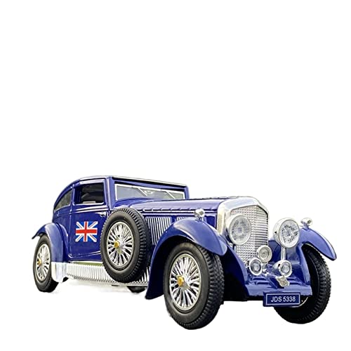 Modellauto Im Maßstab Für Continental 8L 1:28 Alu-Oldtimer-Modell Sound Und Licht Druckguss Spielzeug Geschenke Sammlung Ornament Für Die Sammlung(Blau) von YLQERZ