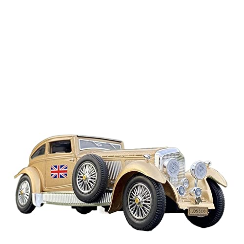 Modellauto Im Maßstab Für Continental 8L 1:28 Alu-Oldtimer-Modell Sound Und Licht Druckguss Spielzeug Geschenke Sammlung Ornament Für Die Sammlung(Gold) von YLQERZ