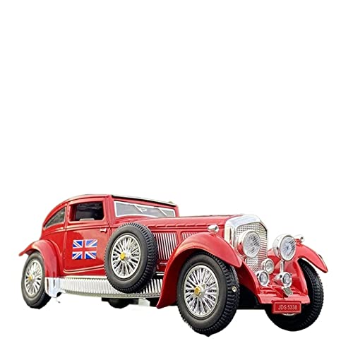 Modellauto Im Maßstab Für Continental 8L 1:28 Alu-Oldtimer-Modell Sound Und Licht Druckguss Spielzeug Geschenke Sammlung Ornament Für Die Sammlung(Rot) von YLQERZ