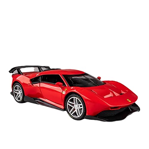 Modellauto Im Maßstab Für Ferrari P80C 1 32 Legierung Supercar Modell Sound Und Licht Ziehen Metallfahrzeuge Spielzeug Geschenk Zurück Für Die Sammlung(Rot) von YLQERZ