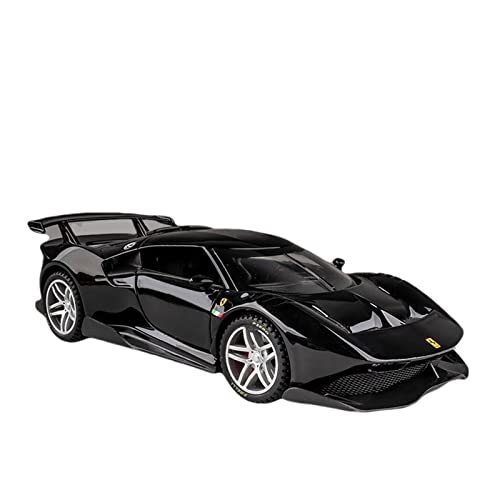 Modellauto Im Maßstab Für Ferrari P80C 1 32 Legierung Supercar Modell Sound Und Licht Ziehen Metallfahrzeuge Spielzeug Geschenk Zurück Für Die Sammlung(Schwarz) von YLQERZ