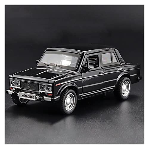 Modellauto Im Maßstab Für Lada 2106 1 32 Russische Legierung Automodell Sound Und Licht Ziehen Spielzeug Geschenksammlung Zurück Für Die Sammlung(Schwarz) von YLQERZ