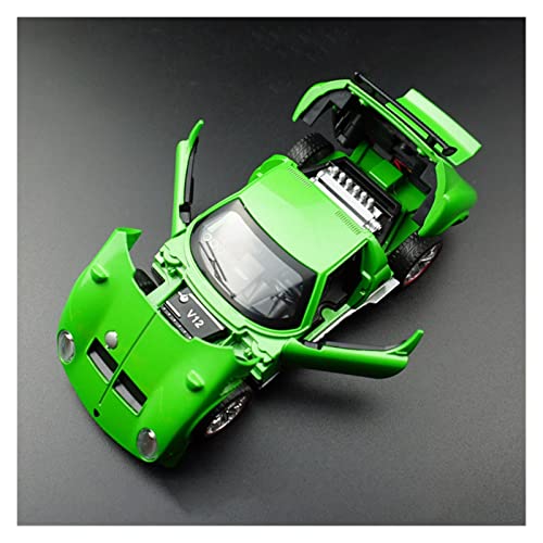 Modellauto Im Maßstab Für Lambo Miura Jota 1 32 Legierung Automodell Sound Light Pull Back Spielzeugfahrzeug Kinder Geschenke Sammlung Für Die Sammlung(Grün) von YLQERZ
