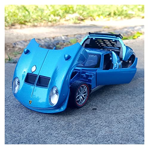 Modellauto Im Maßstab Für Lamborghini Miura JOTA V12 1 32 Legierung Sportwagen Modell Sound Und Licht Kinderspielzeug Geschenkkollektion Für Die Sammlung(Blau) von YLQERZ