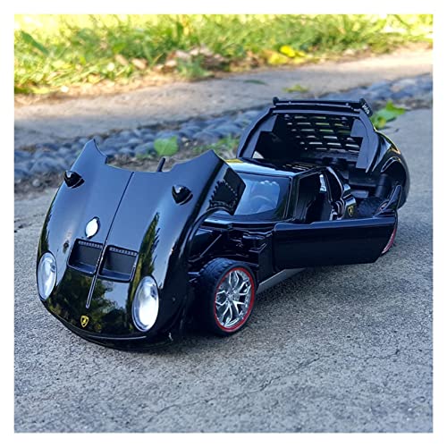 Modellauto Im Maßstab Für Lamborghini Miura JOTA V12 1 32 Legierung Sportwagen Modell Sound Und Licht Kinderspielzeug Geschenkkollektion Für Die Sammlung(Schwarz) von YLQERZ