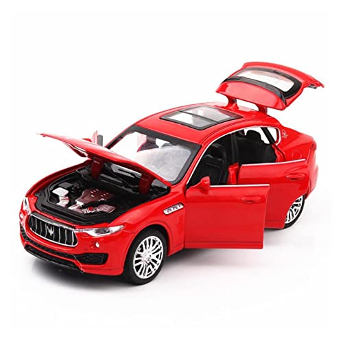 Modellauto Im Maßstab Für Maserati SUV 1 32 Alu-Automodell Pull-Back Sound Und Licht Diecast Spielzeug Kindergeschenke Sammlung Für Die Sammlung(Rot) von YLQERZ