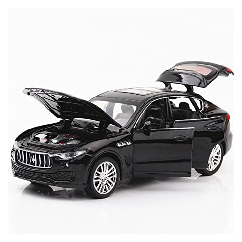 Modellauto Im Maßstab Für Maserati SUV 1 32 Alu-Automodell Pull-Back Sound Und Licht Diecast Spielzeug Kindergeschenke Sammlung Für Die Sammlung(Schwarz) von YLQERZ