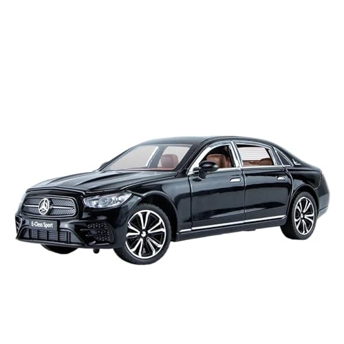 Modellauto Im Maßstab Für Mercedes Benz E300L E-Klasse Sportversion Druckguss-Metalllegierung Modellauto Sound Und Licht Pullback 1 24 Für Die Sammlung(Schwarz) von YLQERZ