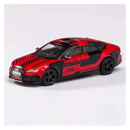 Modellauto Im Maßstab Für RS7 Sportback1: Automodellsimulation Im Maßstab 1 64, Druckguss-Automodellsammlungsanzeige Für Die Sammlung(Audi RS7 Black Red) von YLQERZ