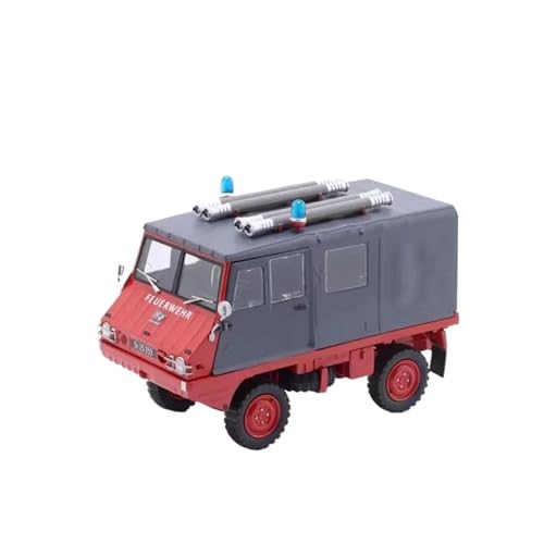Modellauto Im Maßstab Für Steyr-Puch Haflinger Feuerwehrauto Maßstab 1:18 Retro-Rettungsfahrzeug Modellsammlung Hobby-Auto Spielzeug Rot Für Die Sammlung von YLQERZ