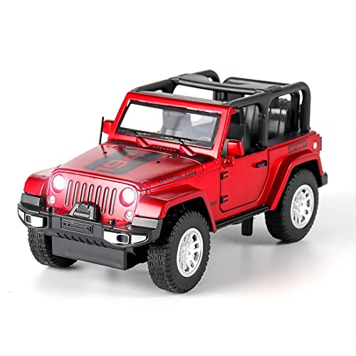 Modellauto Im Maßstab Für Wrangler Rubicon 1 32 Legierung Geländewagen Modell Sound Und Licht Kinder Exquisite Spielzeug Geschenkkollektion Für Die Sammlung(Rot) von YLQERZ