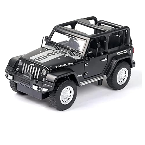 Modellauto Im Maßstab Für Wrangler Rubicon 1 32 Legierung Geländewagen Modell Sound Und Licht Kinder Exquisite Spielzeug Geschenkkollektion Für Die Sammlung(Schwarz) von YLQERZ