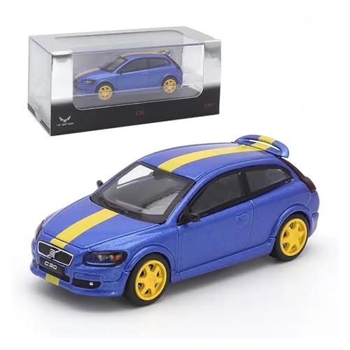 Modellauto Im Maßstab Legierungsdruckguss-Automodell 1/64 Für LL017 VOLOV C30 Racing Stripes Klassisches Fahrzeug Sammlerstück Zur Dekoration Für Die Sammlung(Blue) von YLQERZ
