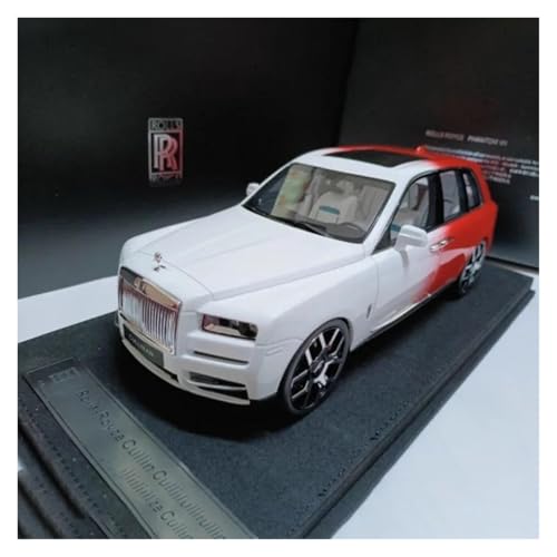 Modellauto Im Maßstab Maßstab 1/18 Für Rolls-Royce Cullinan Weiß/rot Kunstharz Sportwagenmodell Souvenir Für Erwachsene Klassisches Für Die Sammlung von YLQERZ