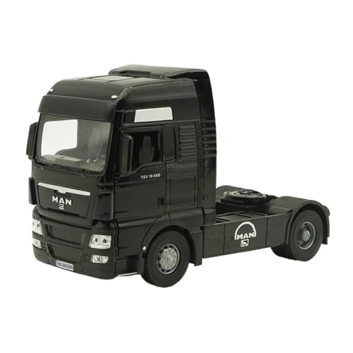 Modellauto Im Maßstab Maßstab 1:43 Für Man TGX Container-LKW-Traktorautos Modellsammlung Statisches Display Schwarz Für Die Sammlung(Black) von YLQERZ