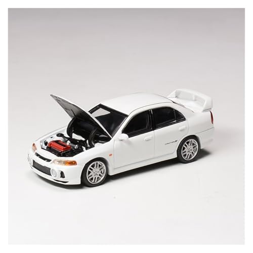 Modellauto Im Maßstab Maßstab 1:64 Für Mitsubishi Lancer Evolution IV Metalldruckguss-Ornamente Kollektion Modell Blau Für Die Sammlung(White) von YLQERZ