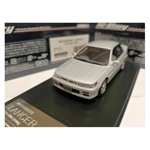 Modellauto Im Maßstab Mitsubishi Lancer 4WD Sportwagen GSR 1988 Maßstab 1/43 Silber Harzmodell Statische Anzeige Hobby-Kollektion Für Die Sammlung von YLQERZ