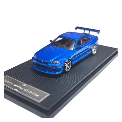 YLQERZ 1/64 Für Skyline GTR R34 C-West Alloy Racing Gießt Druck Spielzeug Miniatur Maßstab Fahrzeuge Für Die Sammlung(Blue) von YLQERZ