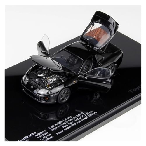 YLQERZ 1:43 Für Toyota Supra A80 Legierung Vollständig Geöffnet Auto Modell Fertig Ornamente Sammlerstücke Für Die Sammlung(Black) von YLQERZ