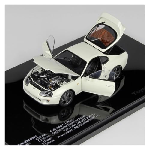 YLQERZ 1:43 Für Toyota Supra A80 Legierung Vollständig Geöffnet Auto Modell Fertig Ornamente Sammlerstücke Für Die Sammlung(White) von YLQERZ