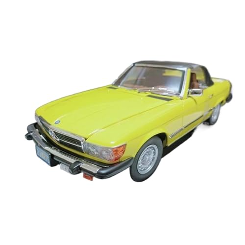 YLQERZ Klassische Legierung Auto Dekoratives Display Für Alloy Car Model Convertible BENZ 450SL R107 Del 1979 Im Maßstab 1/18 (Gelb) Dekorative Sammlerstücke von YLQERZ