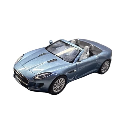 YLQERZ Maßstab 1/43 Für Jaguar F-Type S Supercar Cabrio Metallic Blau Druckguss Sammlermodell Für Die Sammlung von YLQERZ