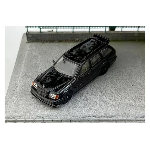 YLQERZ Maßstab 1:64 Druckguss Metall 1:64 für Benz S124 T MODEII EVO2 Druckgusslegierung Statisches Auto Modell Display Souvenir Ornament für Fahrzeuge Fans (Schwarz) von YLQERZ