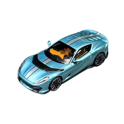 YLQERZ Maßstab 1:64 Für Ferrari 812C Legierungsautomodell Statisches Metall-Ausstellungsstück Sammlerstück Für Erwachsene Für Die Sammlung(Blue) von YLQERZ