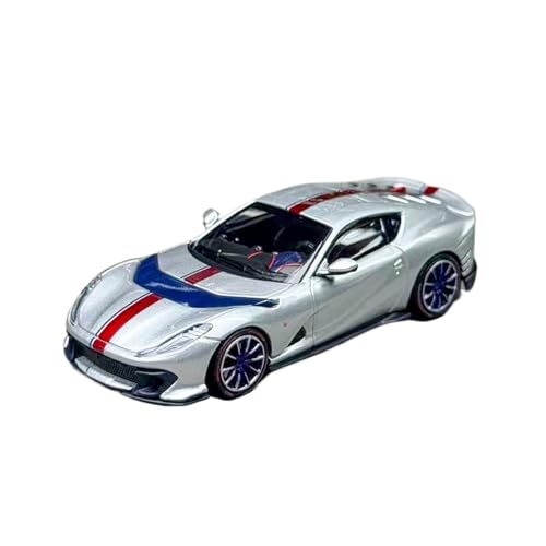YLQERZ Maßstab 1:64 Für Ferrari 812C Legierungsautomodell Statisches Metall-Ausstellungsstück Sammlerstück Für Erwachsene Für Die Sammlung(Silver) von YLQERZ