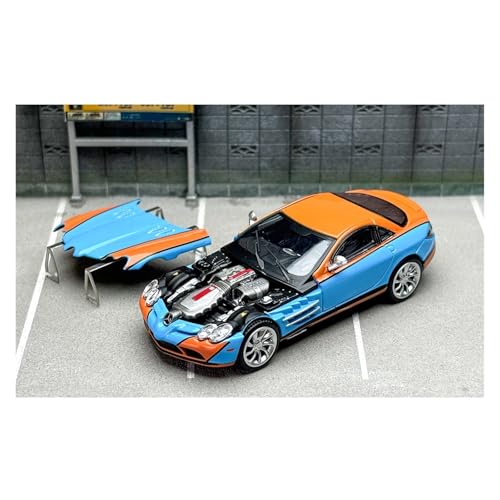 YLQERZ Maßstab Druckguss-Metall 1:64 für Mercedes-Benz SLR McLaren Classic Super Coupe Legierung Modell Blau Gedenkmodell für Fahrzeuge Fans von YLQERZ