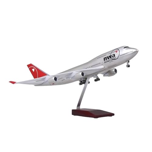 YLQERZ Metallflugzeugmodell 1/150 Für B747 Flugzeugmodell Northwest Druckgussharz Flugzeug Mit LED-Leuchten Und Rad Sammeln Oder Verschenken(with Light) von YLQERZ