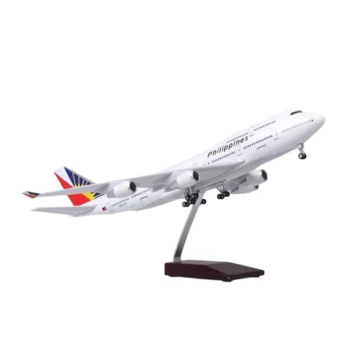 YLQERZ Metallflugzeugmodell 1/150 Für B747 Philippine Flugzeugmodell Druckgussharz Flugzeug Mit LED-Leuchten Und Rädern Sammeln Oder Verschenken(with Light) von YLQERZ