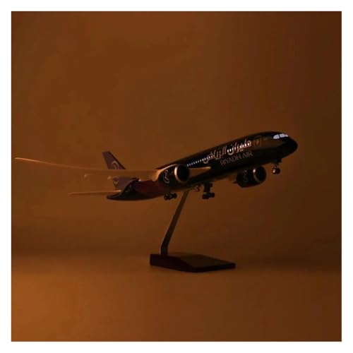 YLQERZ Metallflugzeugmodell 1:130 Skala 43cm Für Riad Boeing 787 Flugzeug Mit Licht Sammlung Dekoration Spielzeug Sammeln Oder Verschenken(with Light) von YLQERZ