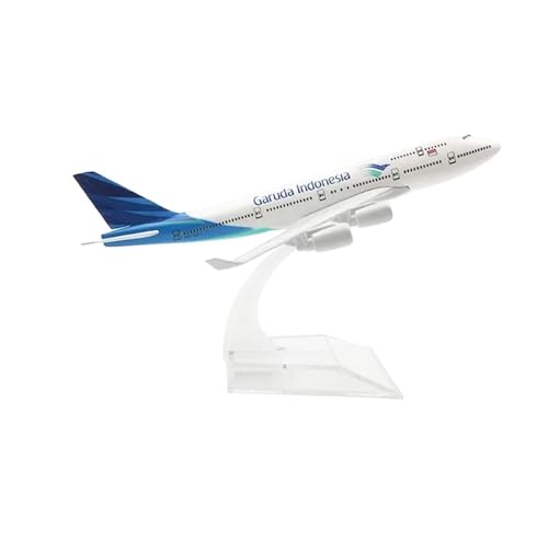 YLQERZ Metallflugzeugmodell 1:400 Für B747-400 Modell Indonesien Mit Basis Metall Flugzeug Modell Miniatur Sammeln Oder Verschenken von YLQERZ